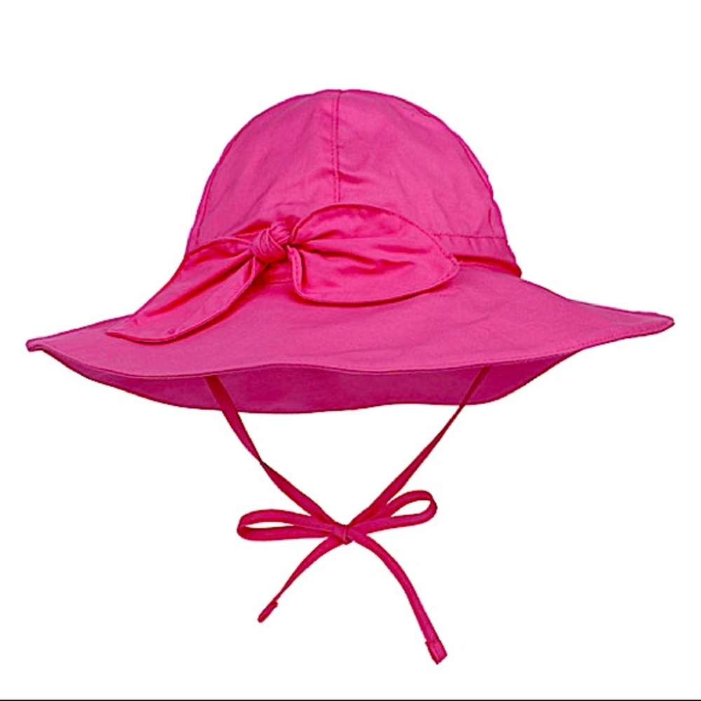 Hot Pink UV Sun Protection Boonie Hat Chin Strap Baby Bucket Hat Sunhat Toddler